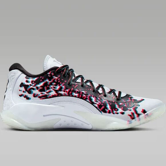 Jordan Zion 3 NRG 3D Shoes- Football Grey/Flash Crimson/Chlorine Blue/Black - Picture 2 of 13